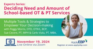 Infographics - Deciding Need and Amount of School-based OT and PT Services Fall 2024 Course